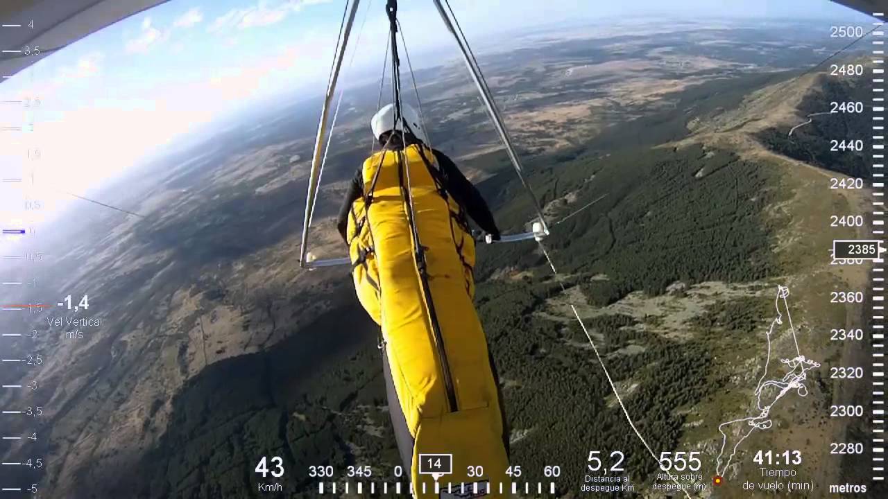 Ala Delta - Arcones con datos GPS - Hang Gliding