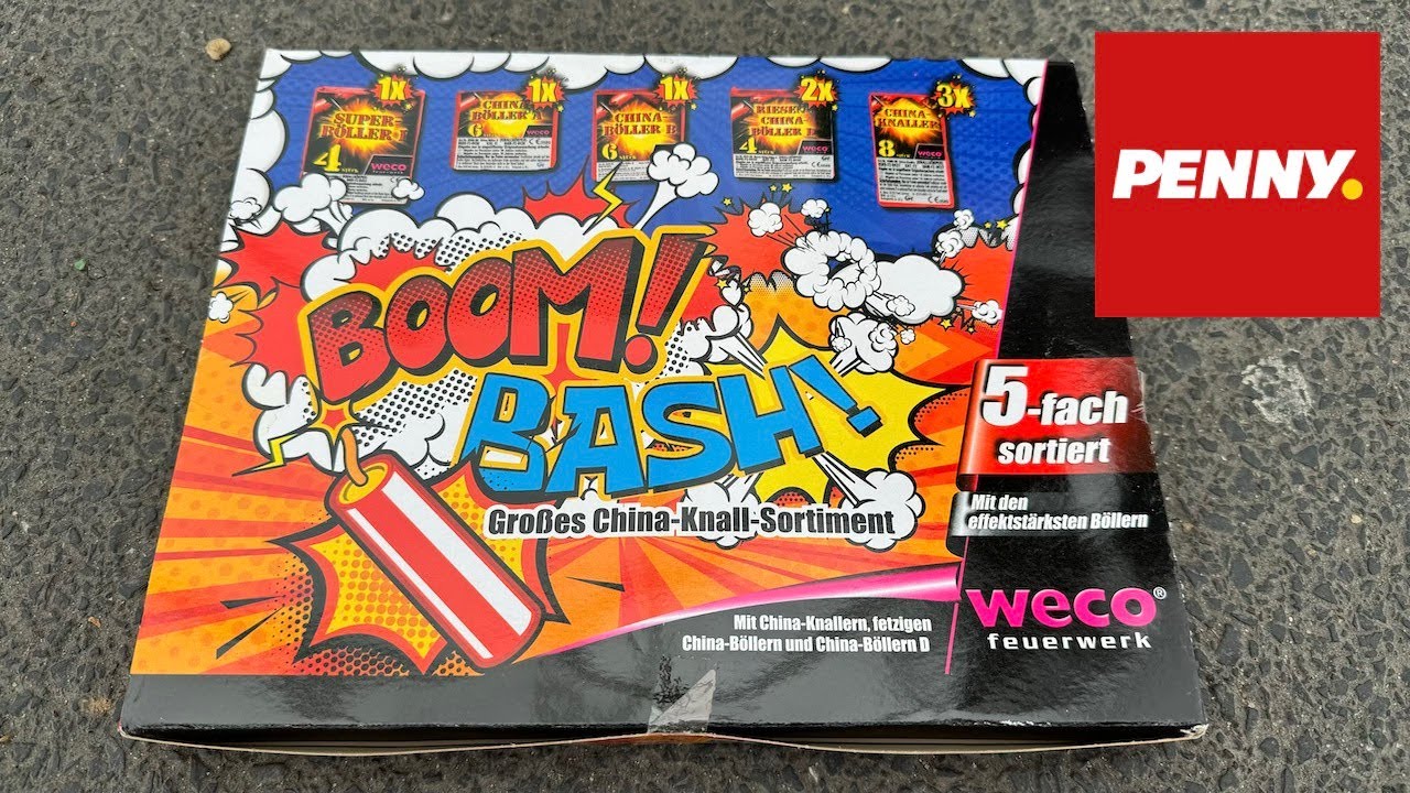 Boom Bash B&ouml;ller Set | Weco Feuerwerk | Gro&szlig;es China Knall Sortiment
