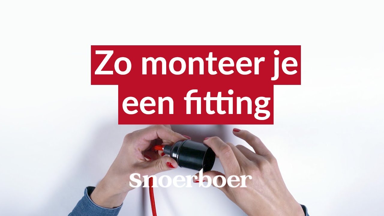 Hoe monteer ik een fitting? | Snoerboer