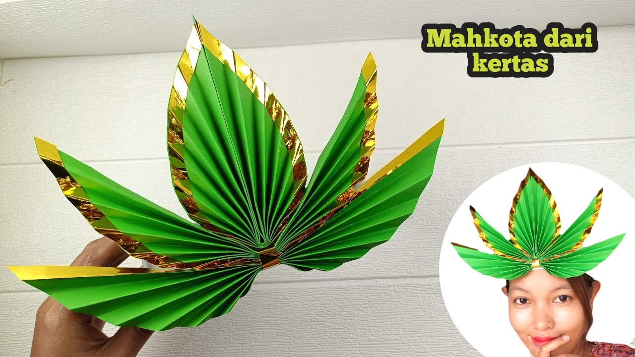 Mahkota karnaval dari kertas buffalo/karton || paper crown tutorial ||mahkota ramadhan/idul fitri