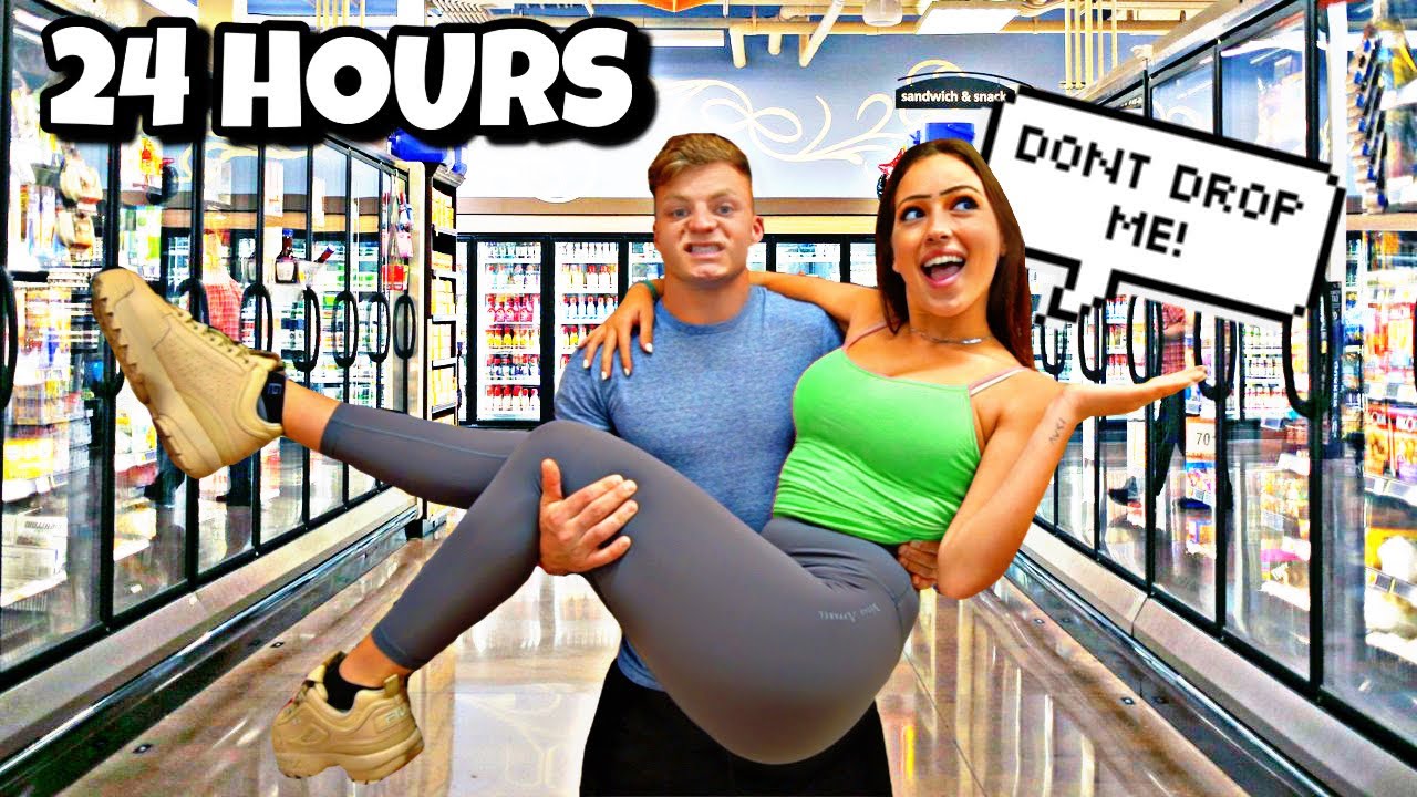 MAKING MY BOYFRIEND CARRY ME FOR 24 HOURS!