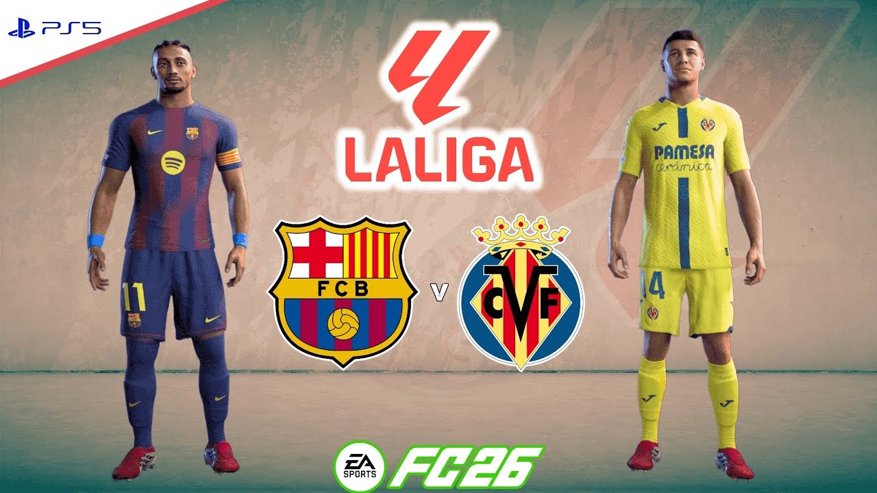 Barcelona v Villarreal | La Liga 25/26 - Round 26 | Full Match Simulation | FC 26 PS5™[4K]