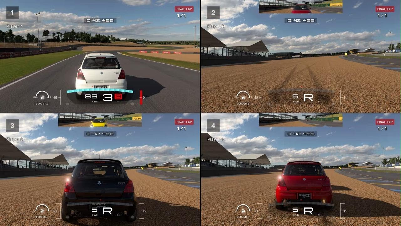 4 Player Split screen + Paddock gameplay | Gran Turismo 7 PS5