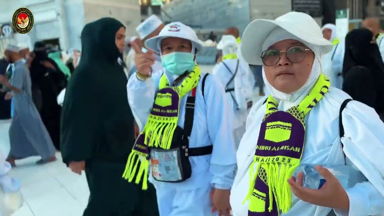 Spiritual Moments of Indonesian Hajj Pilgrims 1446 H at Masjidil Haram