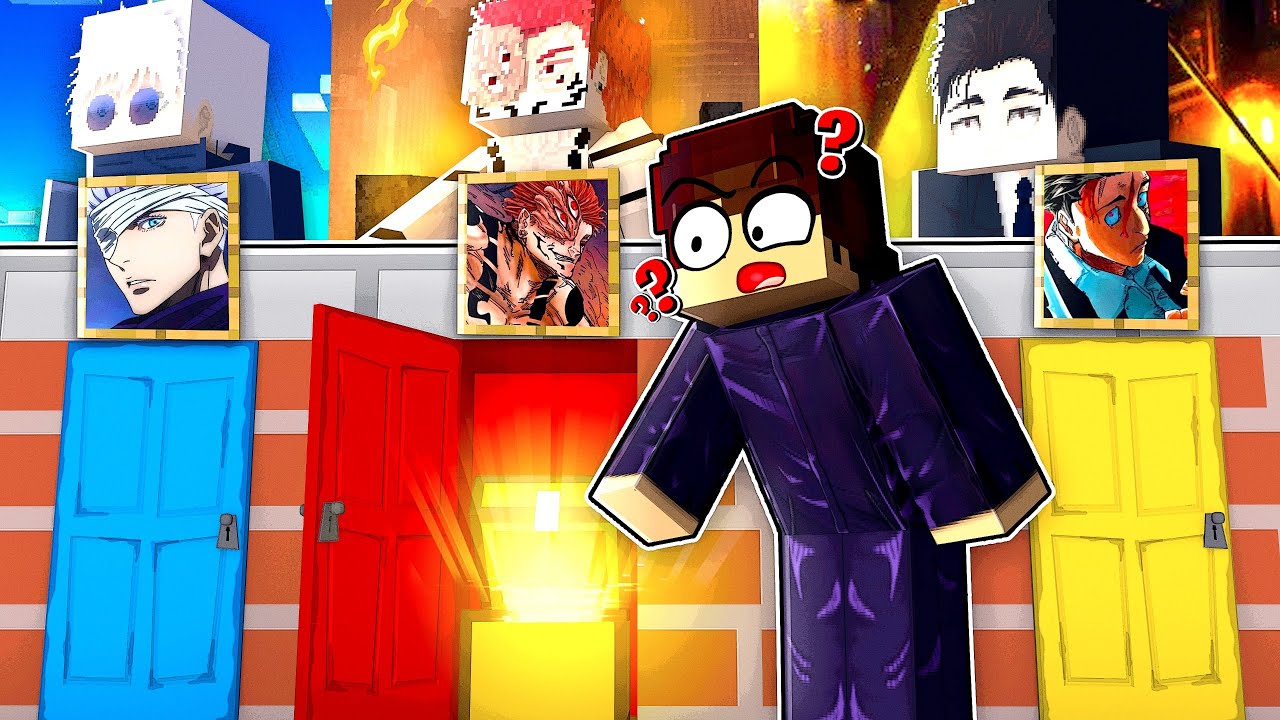 NÃO ESCOLHA A PORTA ERRADA dos MAIS FORTES de JUJUTSU KAISEN 𝗡𝗢 MINECRAFT !! ‹ Ine ›