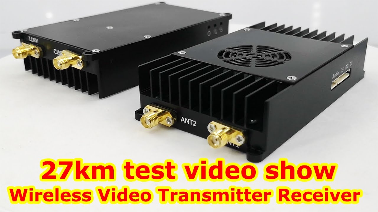 2W PA 27 KM long-range wireless video transmitter receiver living demo image data link transmission