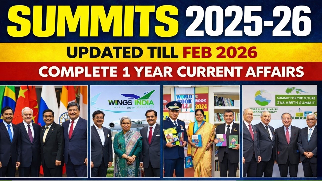 Summits & Venue Current Affairs 2026||Important Summits 2026 Current Affairs||SSC/Railway/PCS 2025