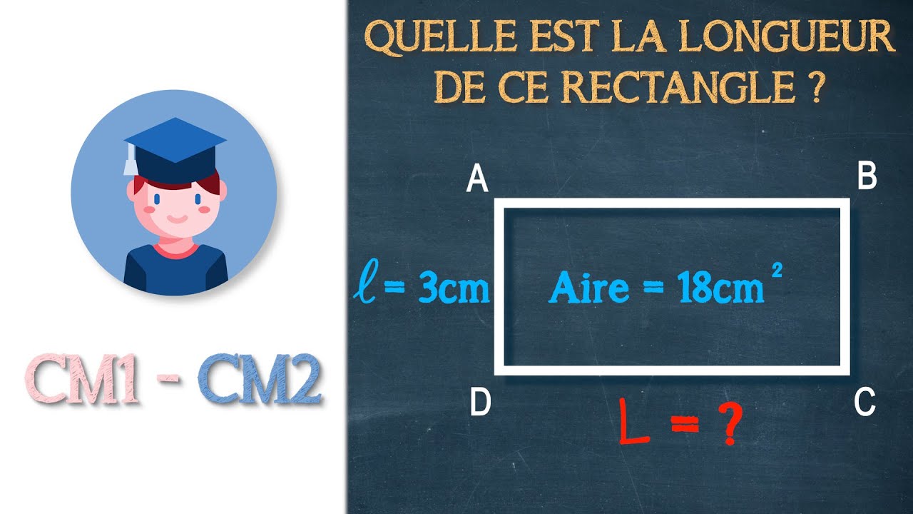 Quelle est la longueur de ce rectangle ? - CM1 CM2 - Petits Savants