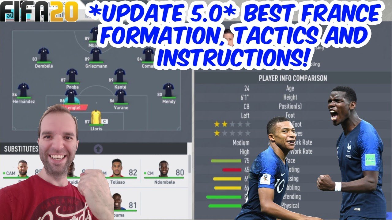 *UPDATE 5.0* FIFA 20 BEST FRANCE Formation, Tactics and Instructions!