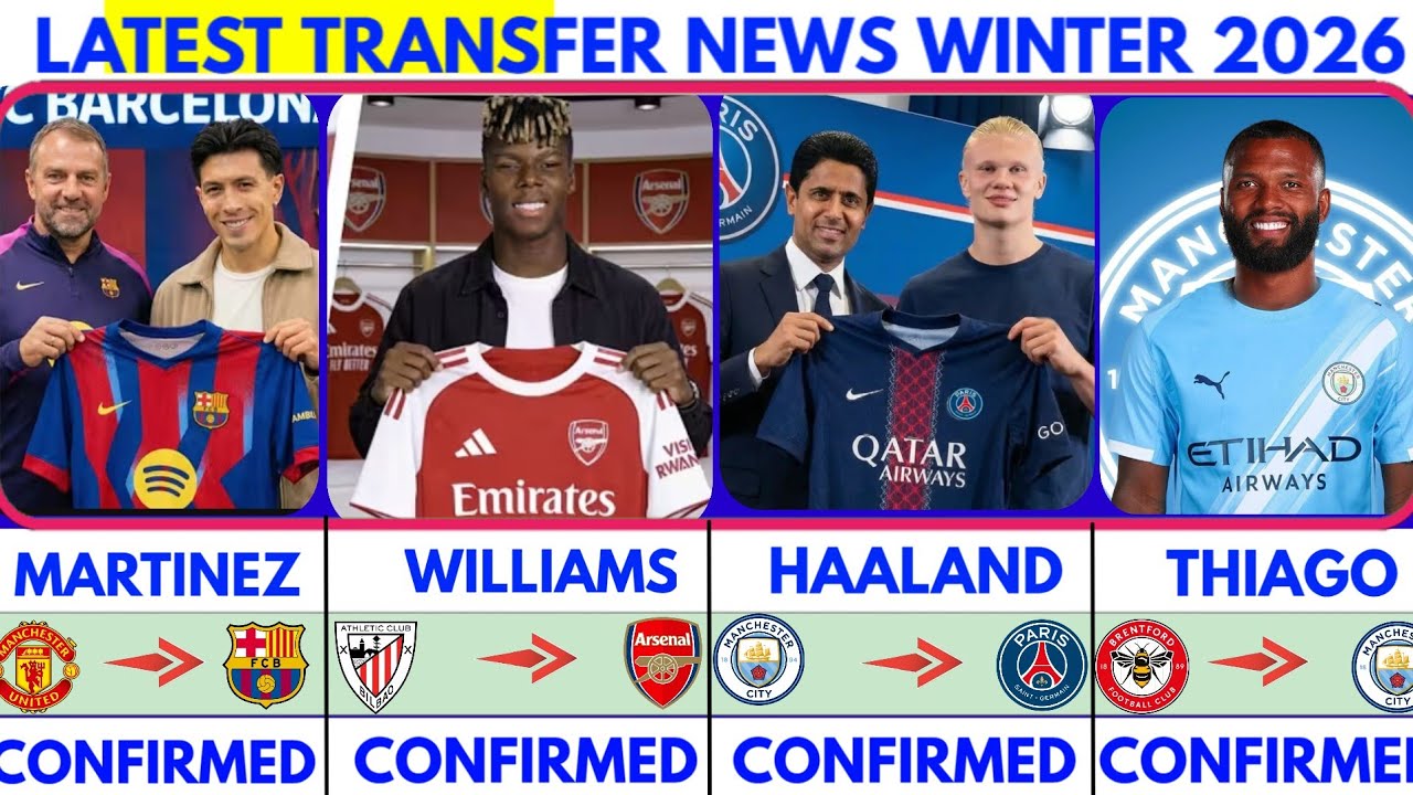 🚨LATEST CONFIRMED TRANSFER NEWS AND RUMOURS TRANSFER NEWS 2026|Haaland to PSG✔️Thiago✔️Williams..🚨