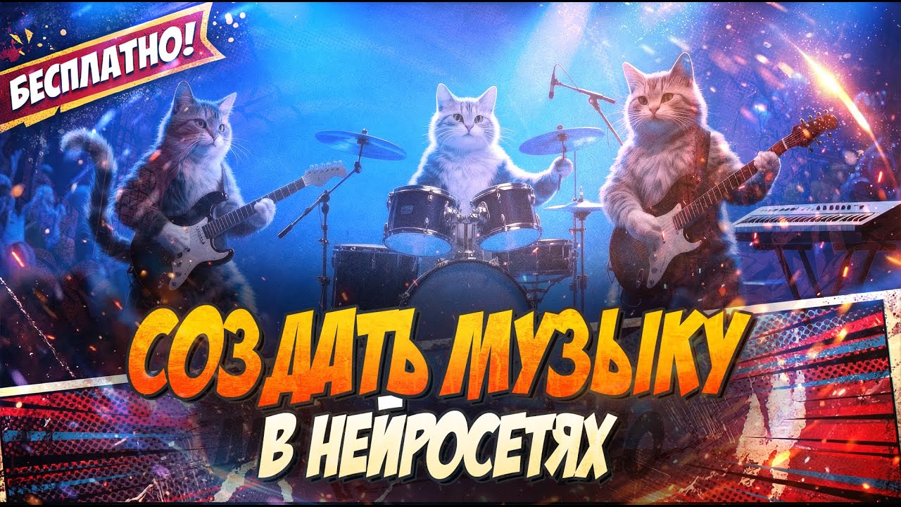 СОЗДАЕМ МУЗЫКУ В НЕЙРОСЕТИ — БЕСПЛАТНО И БЕЗ ЛИМИТОВ