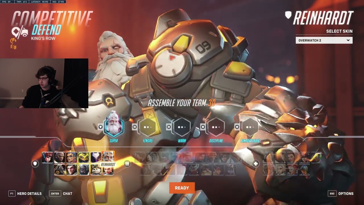 SUPER - REIN GOD + YZNSA & WARN = EASY WIN [OVERWATCH 2 SEASON 4]