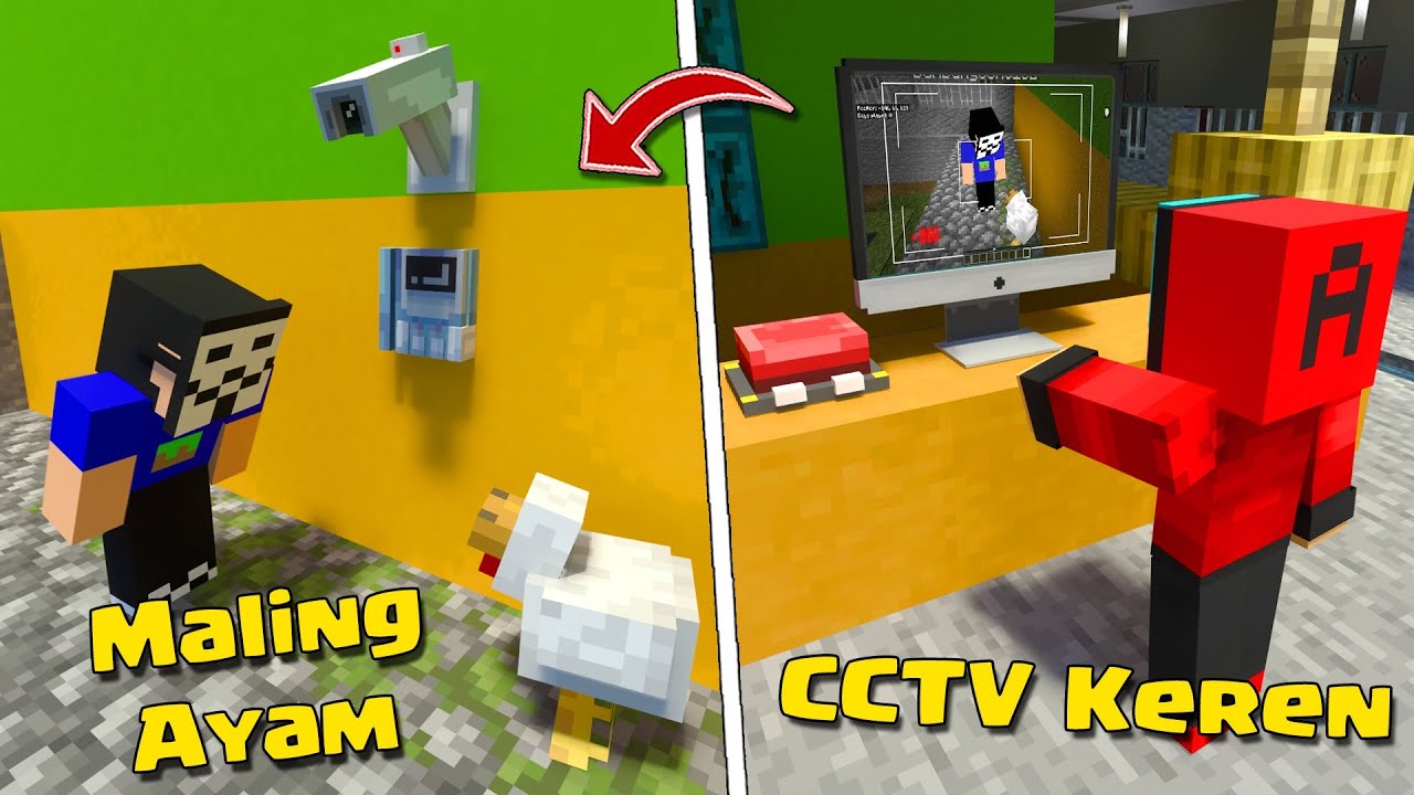 ADDON CCTV ANTI MALING DAN ZOMBIE KEREN BANGET DI MCPE
