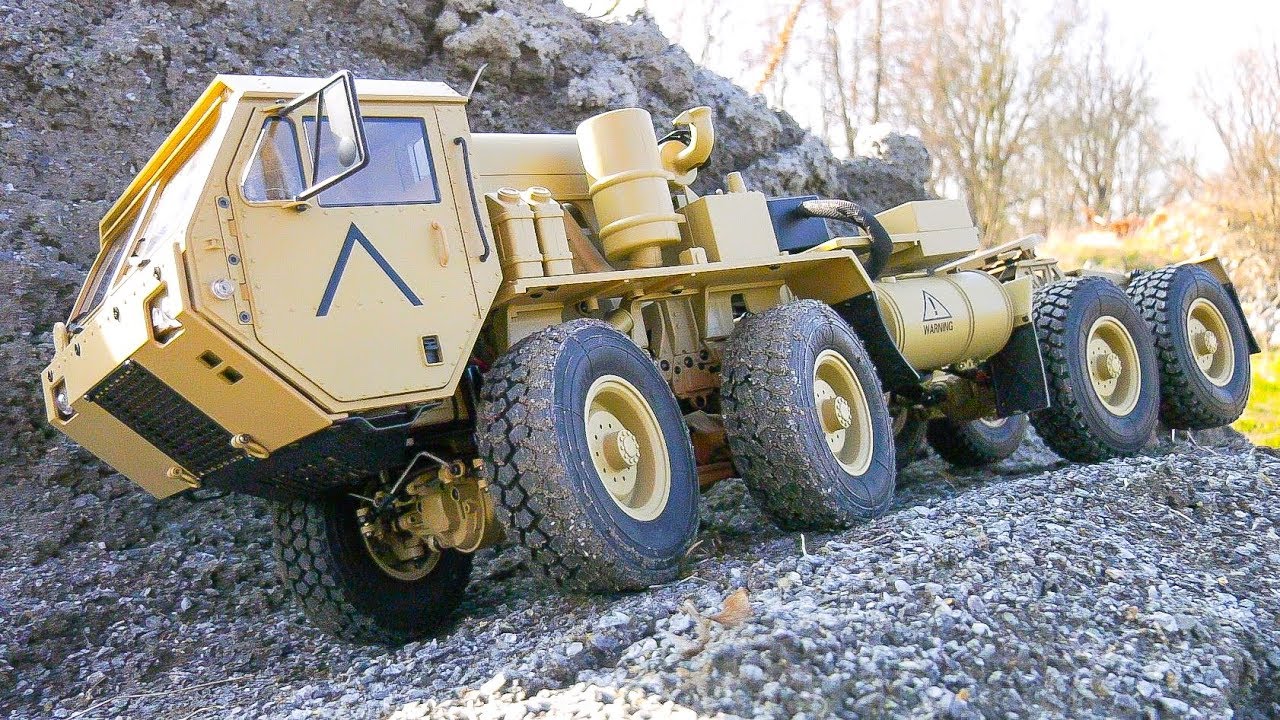 STUNNING RC TRUCK M983 HEMTT OSHKOSH 8x8 ACTION!! RC CRAWLER AMEWI 22390 HG P802