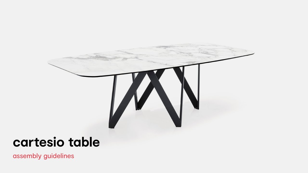 Cartesio Table Assembly Guidelines | Istruzioni di montaggio Tavolo Cartesio | Calligaris