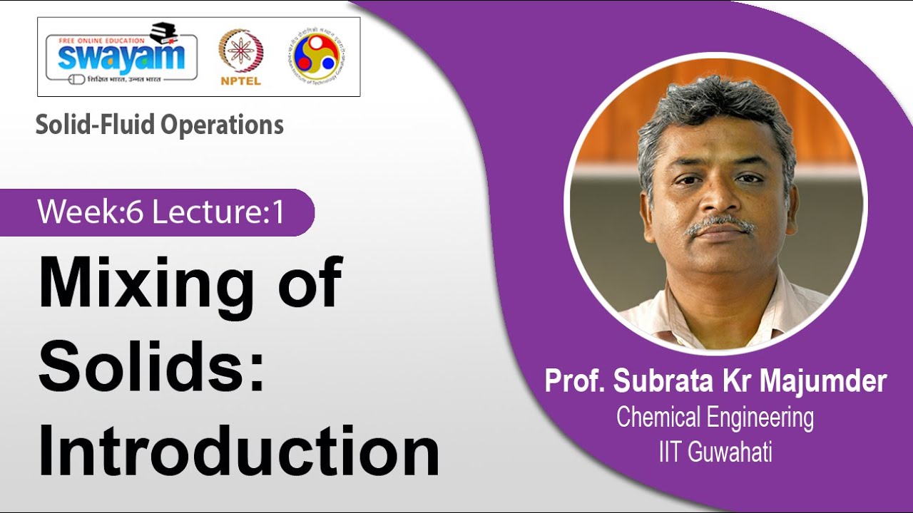 Lec 16: Mixing of Solids: Introduction