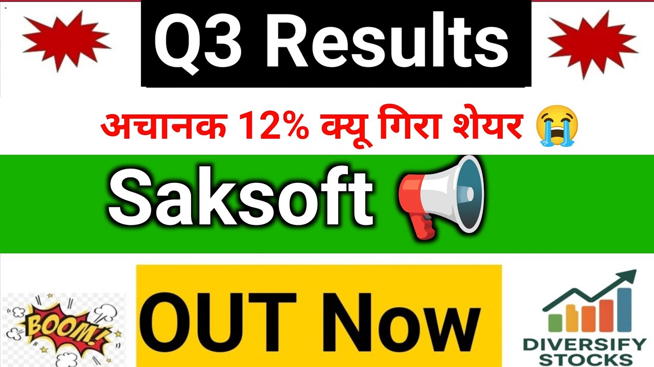 SAKSOFT Q3 Results 2026 | SAKSOFT share latest news | SAKSOFT Results Today | SAKSOFT share news 