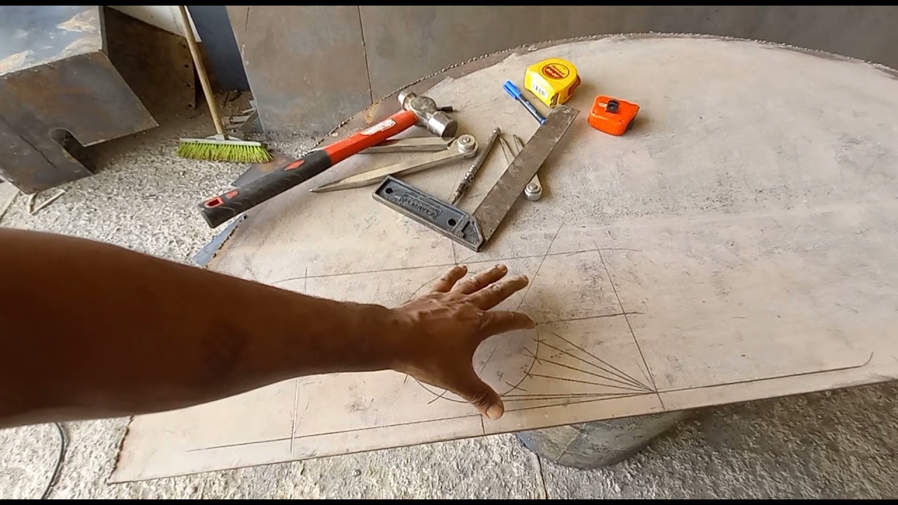 caldeiraria  vídeo de como traçar e calcular um retângulo