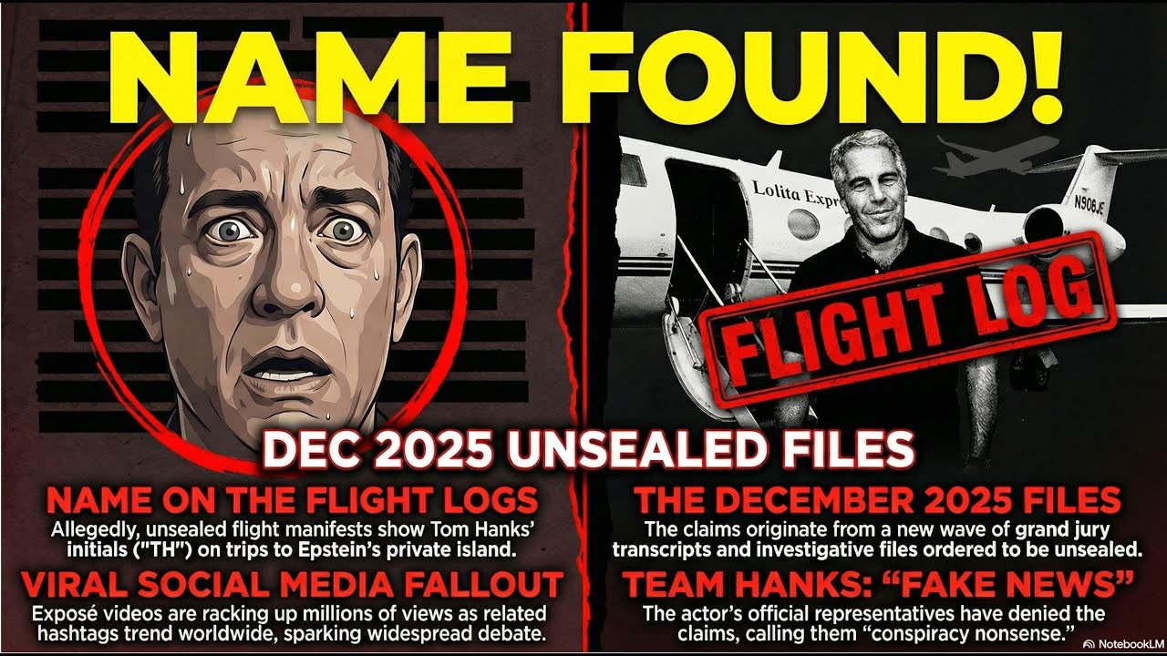 Tom Hanks CAUGHT in Newly Unsealed Epstein Files?! Flight Logs & Photos LEAKED