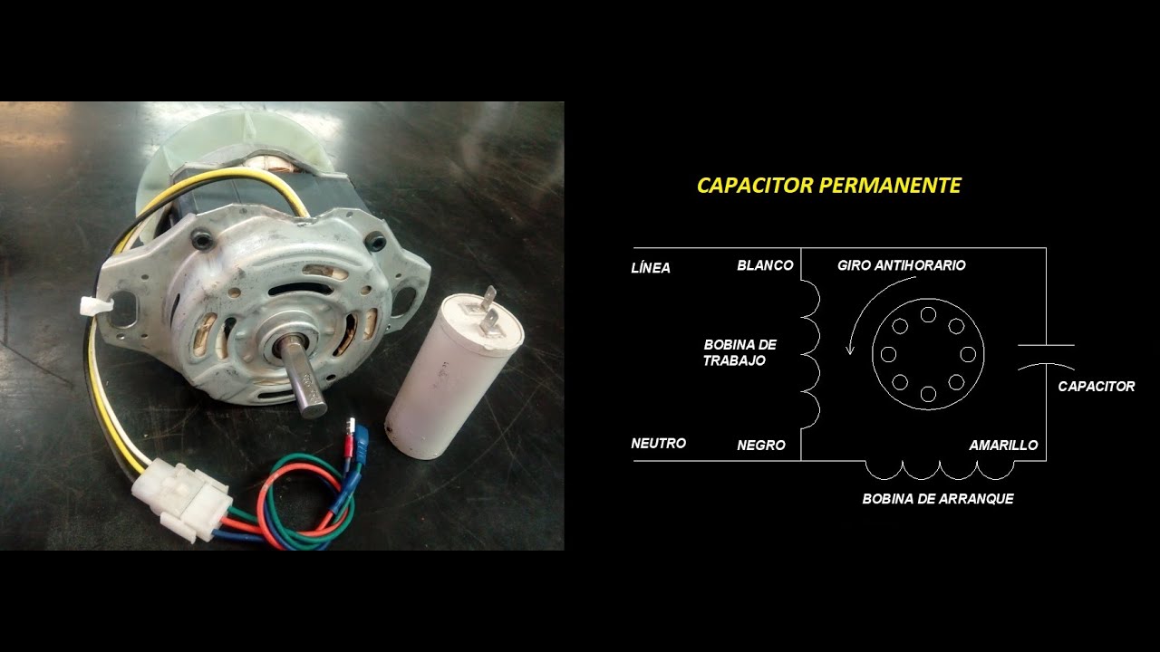 MOTOR MONOFÁSICO DE CAPACITOR PERMANENTE DE 3 TERMINALES