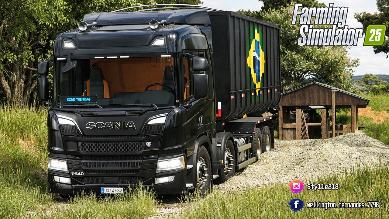 BOTAMOS A SCANIA P440 NO CORTE E PUXE DE SILAGEM BRUTA | Faz Caiçara | Farming Simulator 25-ep.69