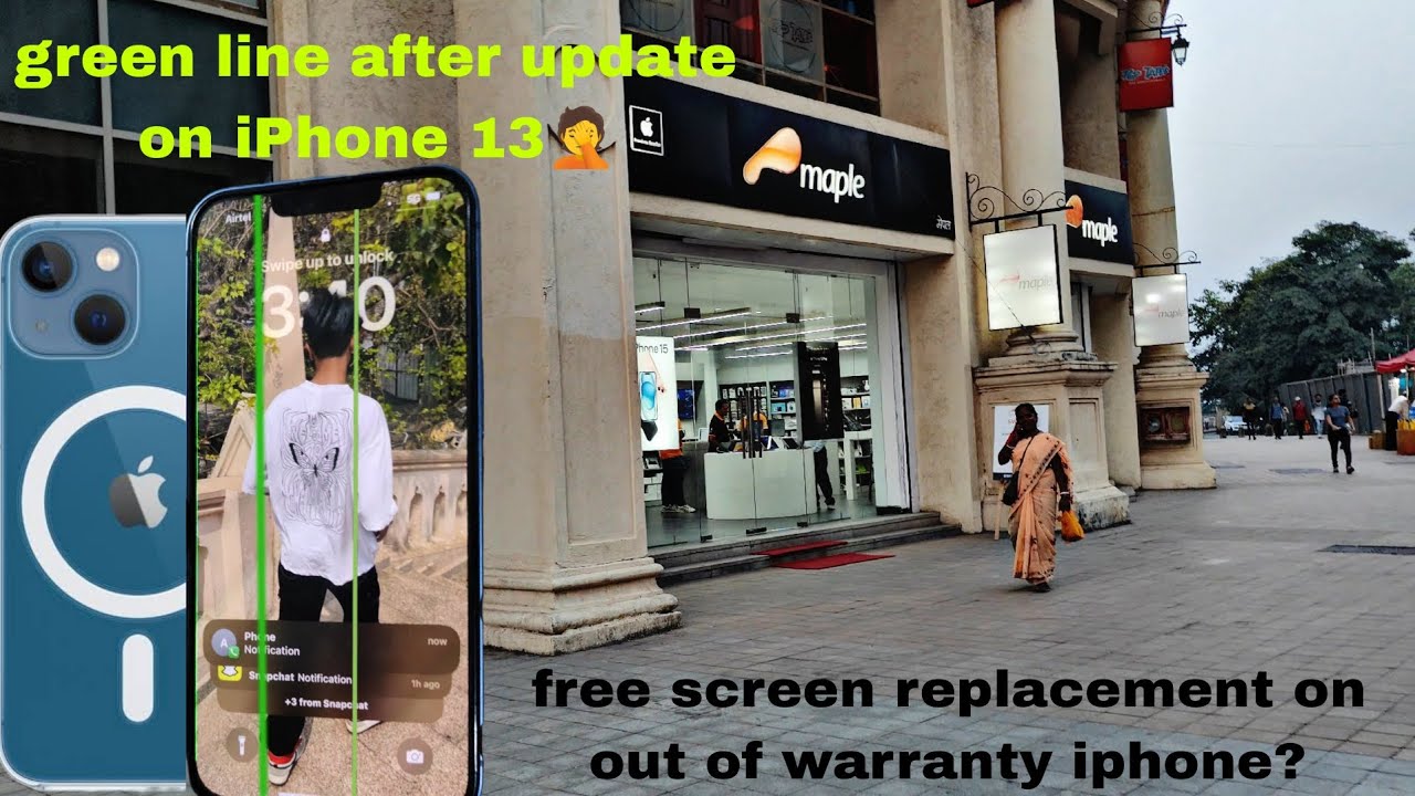 My experience with apple service centre| green line on iphone 13 | free screen replacement 😱