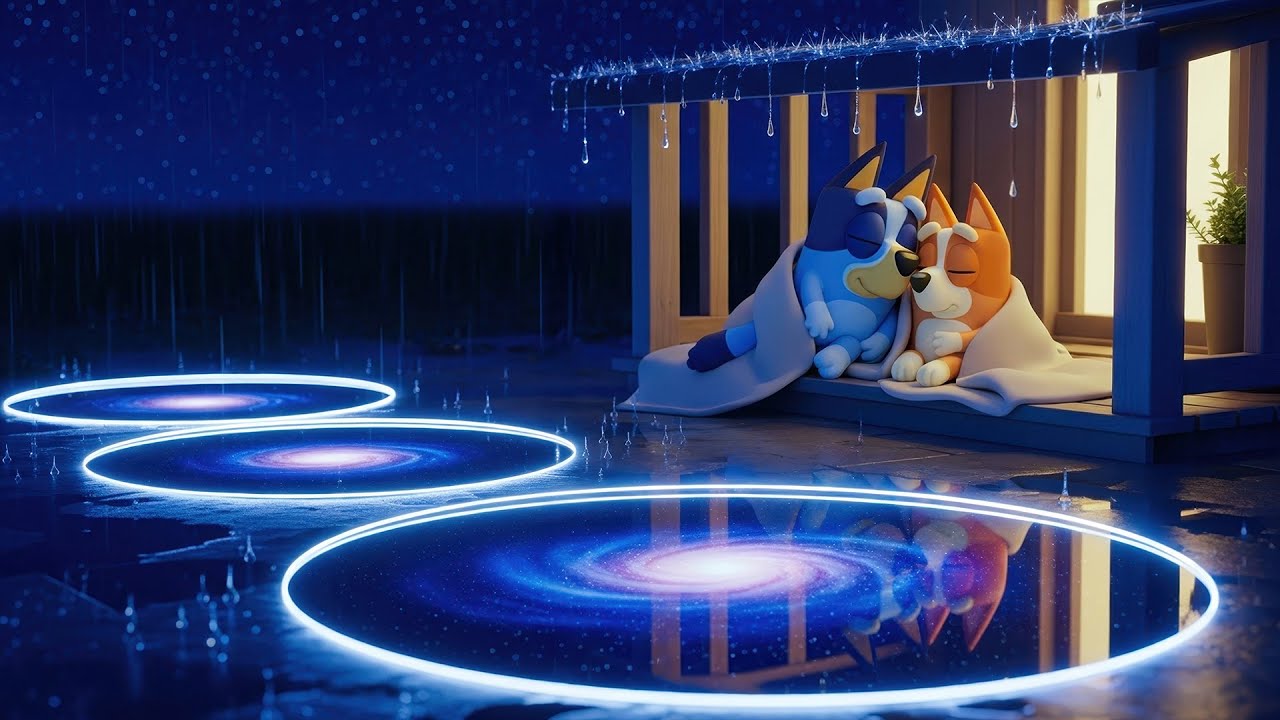 БЕЗ РЕКЛАМЫ Расслабьтесь с Bluey и Bingo🌙 Нежные звуки фортепиано и дождя для глубокого сна, спок...
