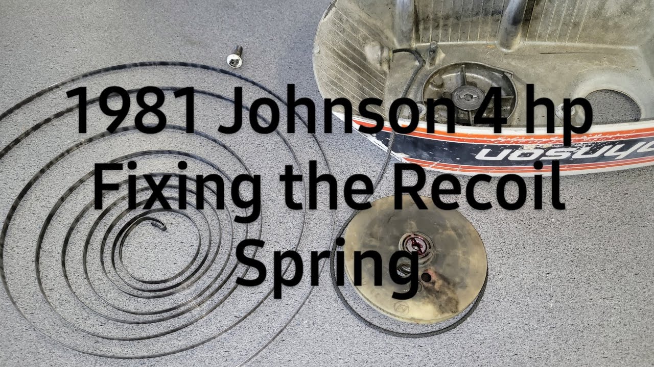 1981 Johnson 4 hp outboard recoil fix