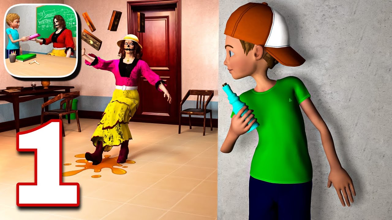 Crazy Evil Teacher 3D Gameplay Walkthrough Part 1 || Play In Home Level 1 to 8 ||