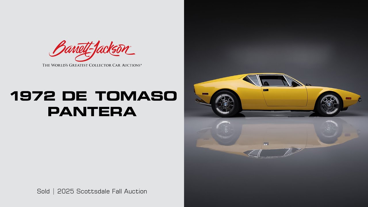 ПРОДАНО! De Tomaso Pantera 1972 года — BARRETT-JACKSON, Осенний аукцион Скоттсдейла 2025 года