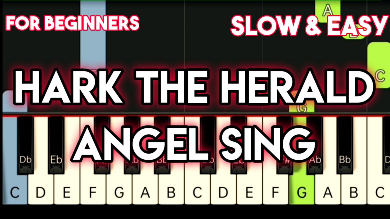 HARK THE HERALD ANGEL SING | SLOW & EASY PIANO TUTORIAL
