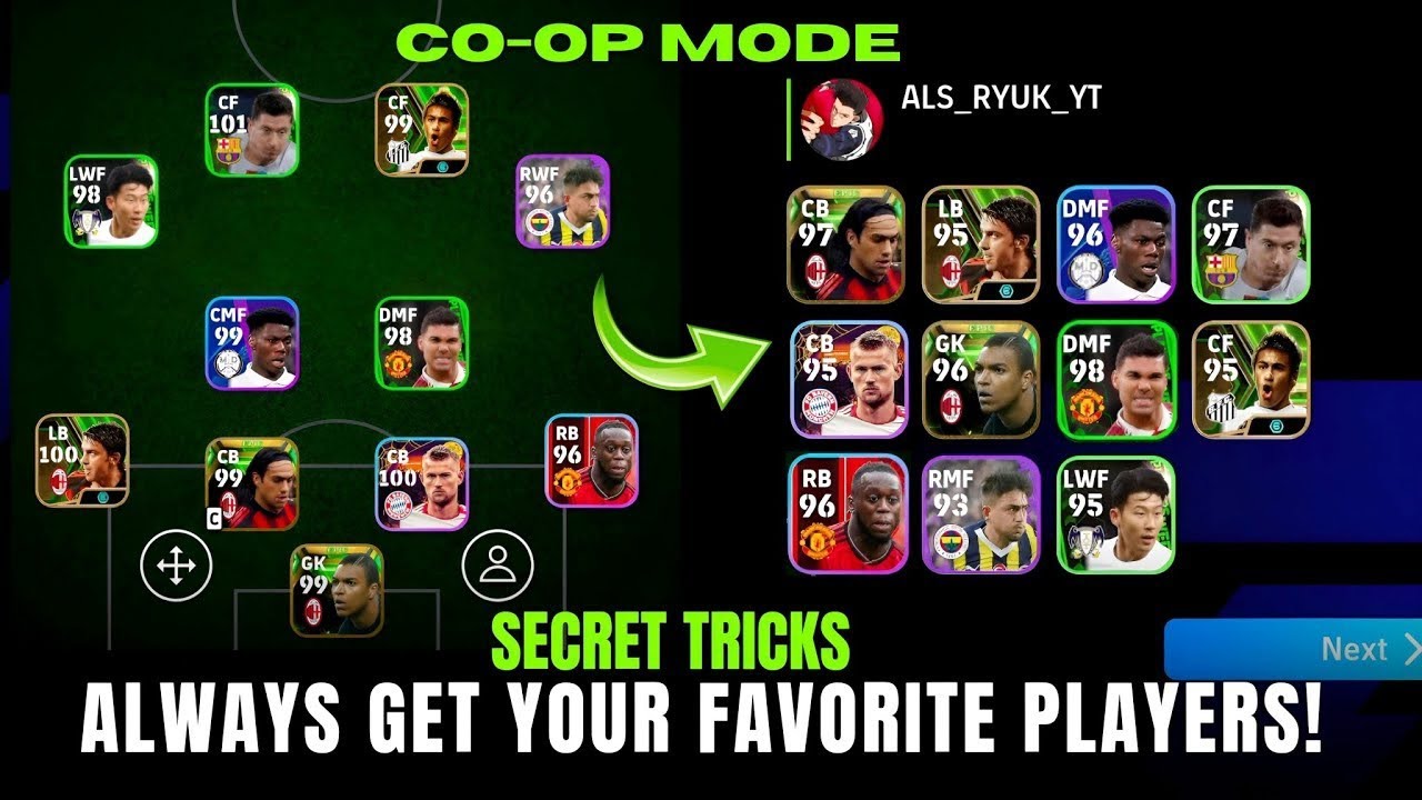 Trick to get your Favourite Players in CO OP MATCH for everytime in efootball 2024 Mobile 🤯🔥
