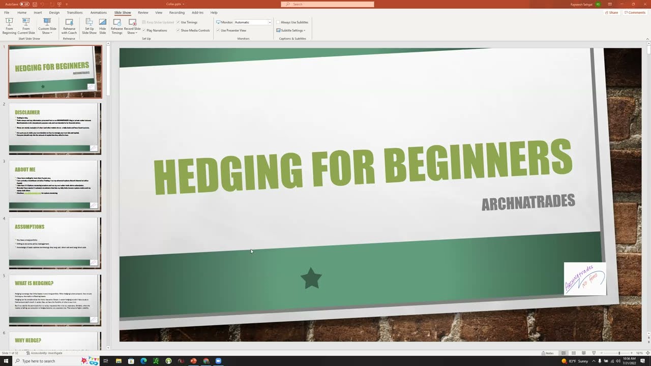 ⏰ Synergy Traders #40.: Hedging For Beginners with Archna Jagtiani