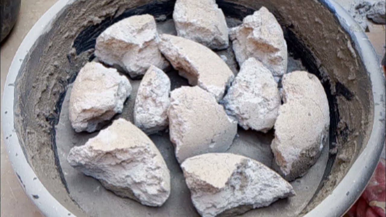 Asmr-Mini Chunks Pure Cement Crispy 🤤/Dusty Soft Silky Texture
