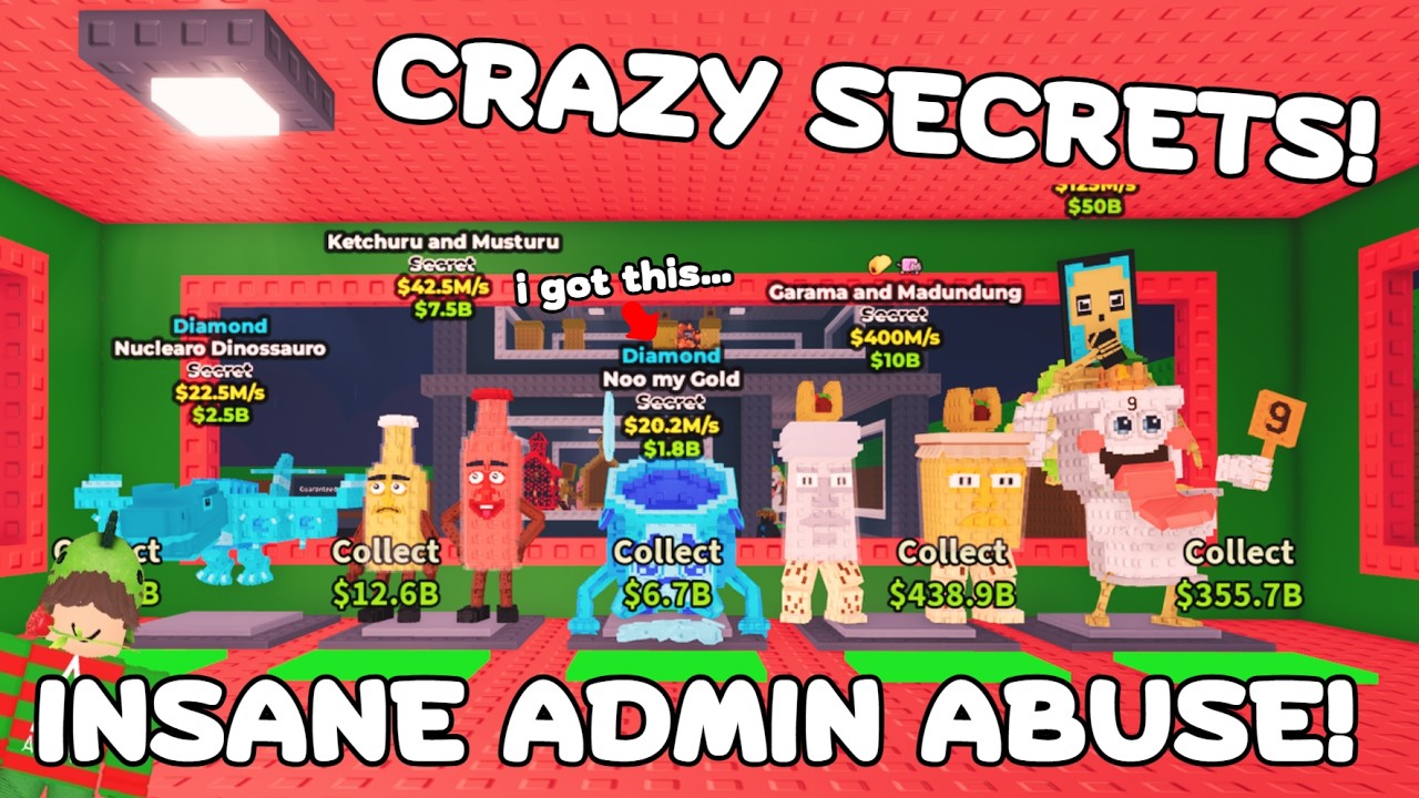 I stole CRAZY SECRETS during ADMIN ABUSE in Roblox Steal A Brainrot... 🔥😯