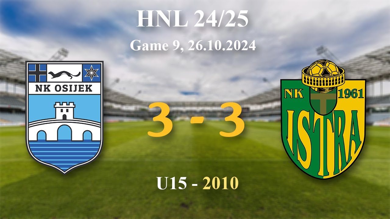 9. 2010 U15  Osijek 3-3 Istra, HNL 24/25, 26.10.2024 #croatiafootball #hnl