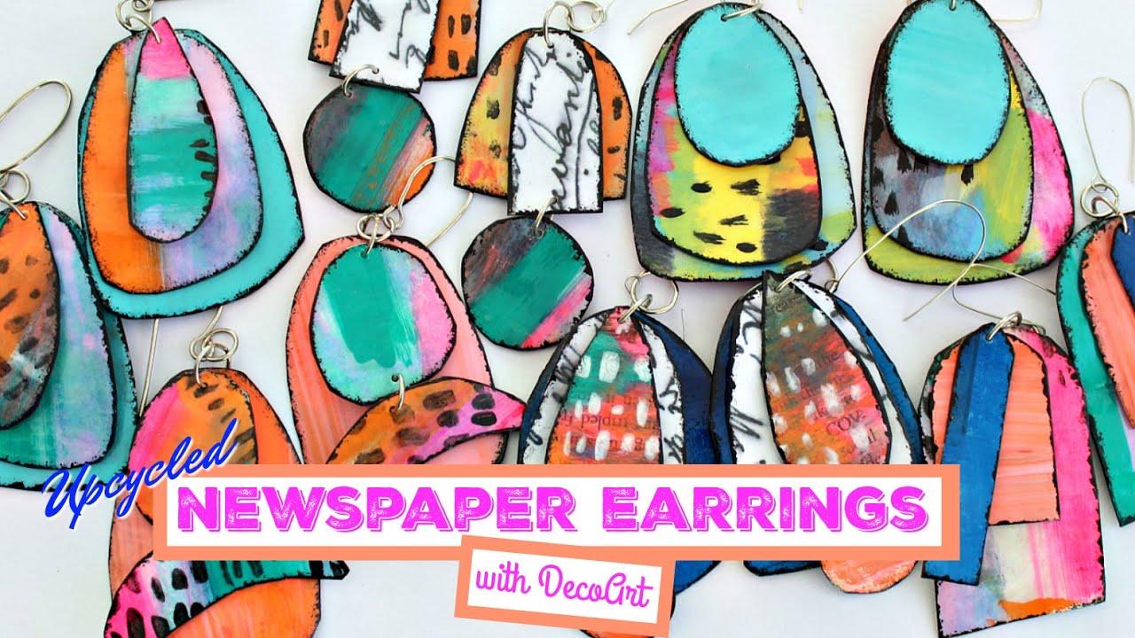 Beautiful Newspaper Jewelry | DecoArt®