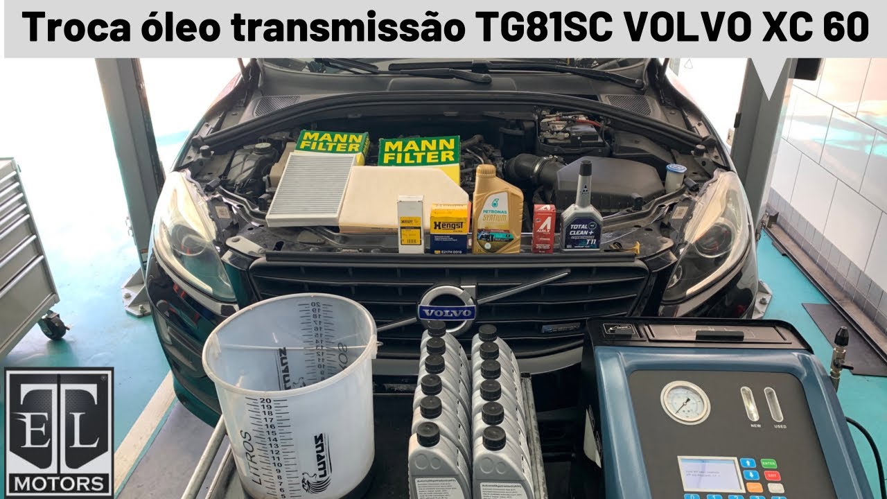 Troca óleo transmissão automática VOLVO XC60 TG81SC - Troca 100% / Troca óleo e filtros motor