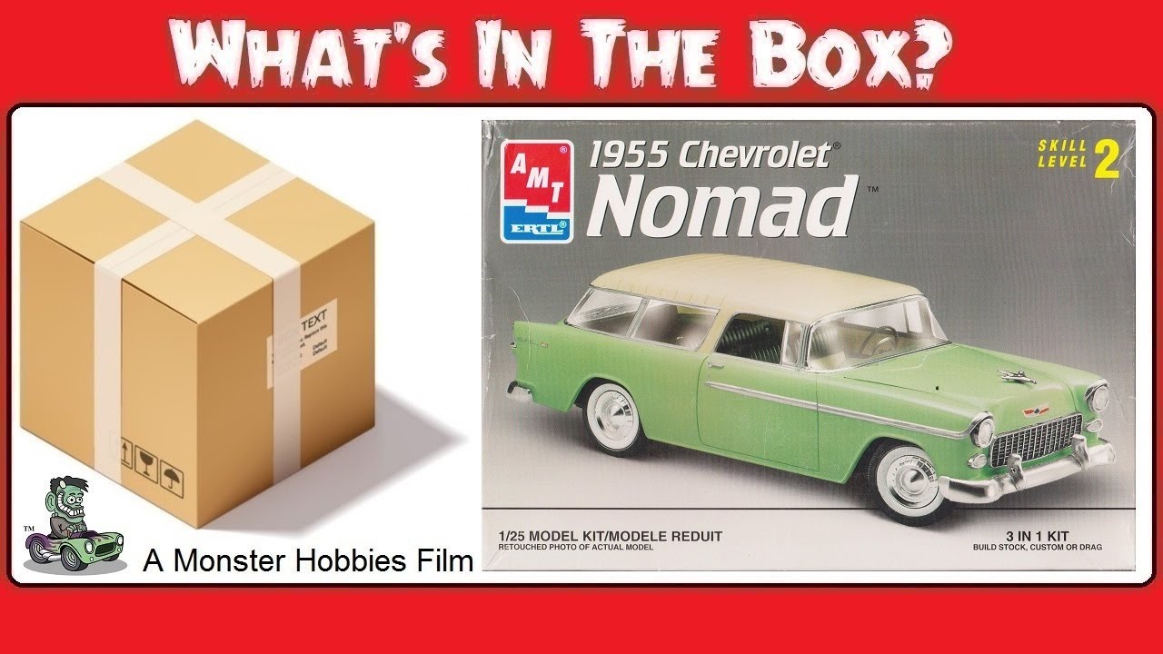What's In The Box? The 1955 Chevrolet Nomad by AMT/ERTL - A Model Car Kit Unboxing Video