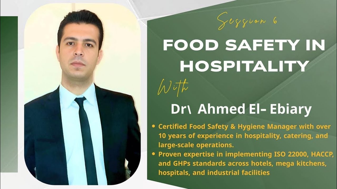 المحاضرة السادسة بعنوان Food safety in hospitality