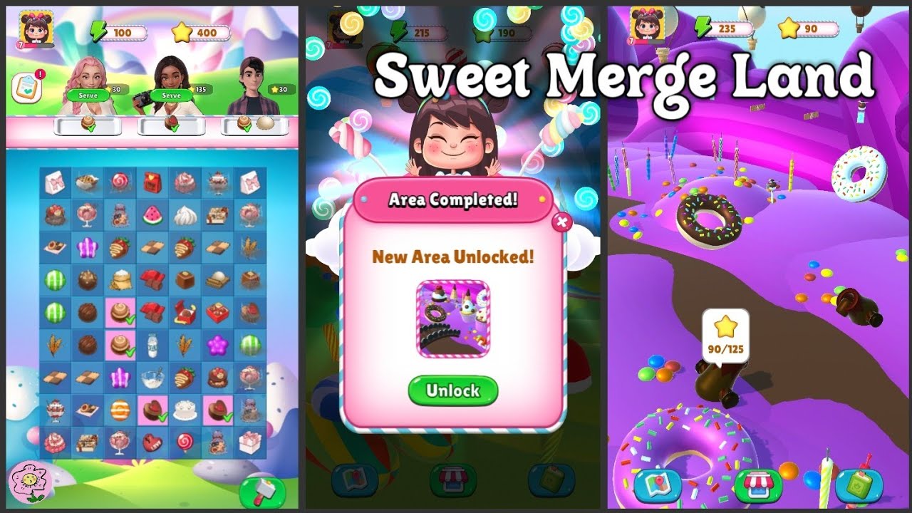 Sweet Merge Land Game Gameplay Mobile Android