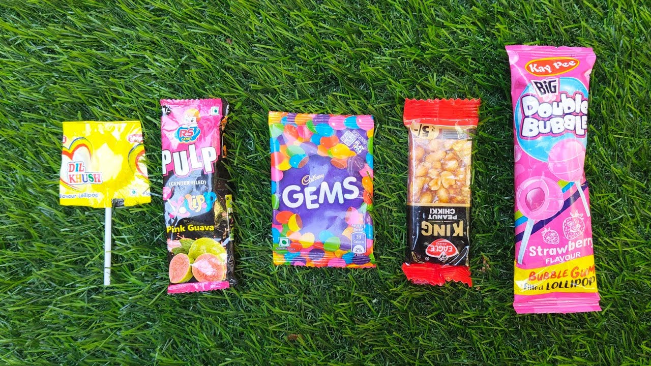 ASMR Most Popular Candys / some lots of colorful rainbow lollipop candy / unpacking chocolate eat
