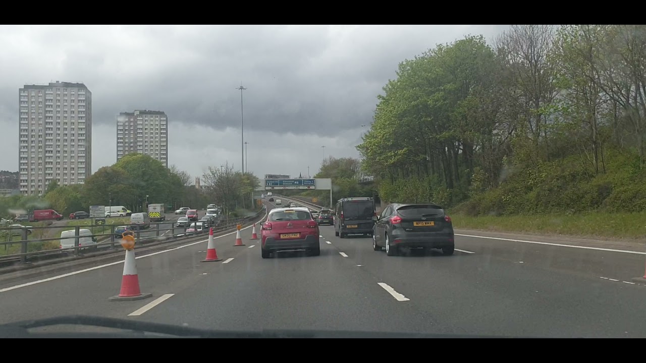 M8 Glasgow motorway driving through tunnel 🇬🇧 | How to drive on Glasgow motorway Scotland Uk 🇬🇧 |