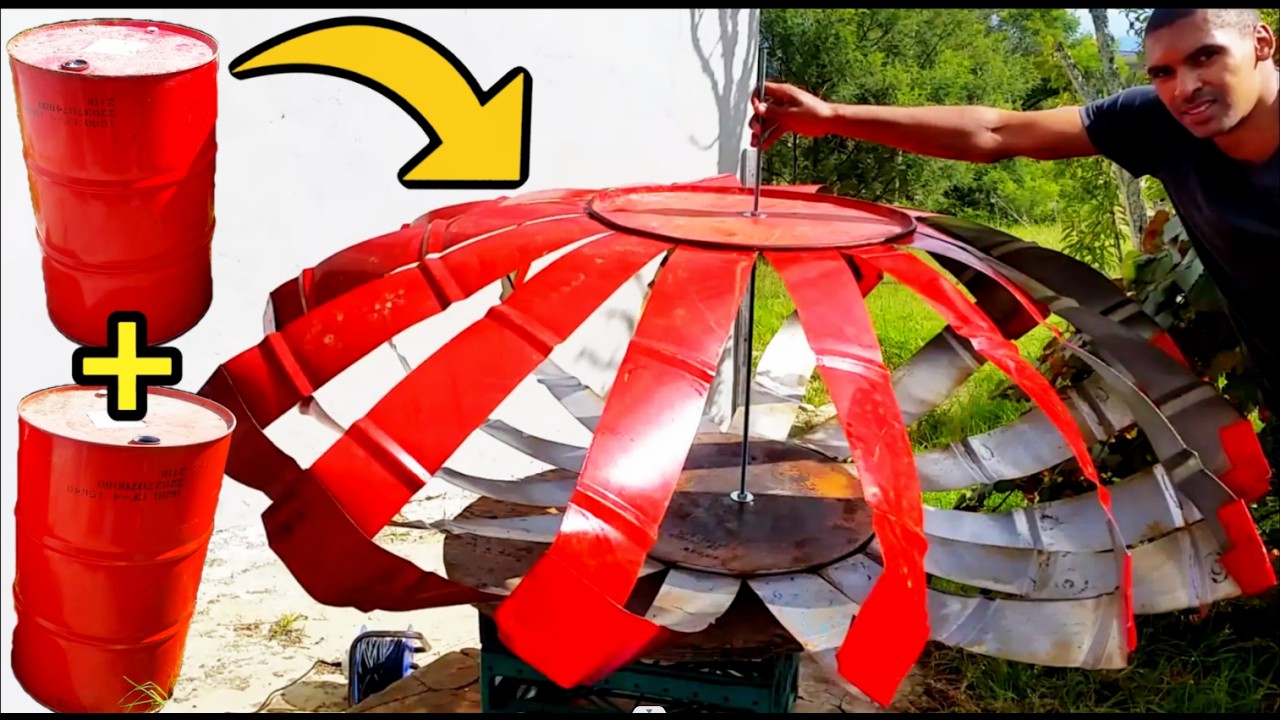 Building a Windmill from Oil Drums
