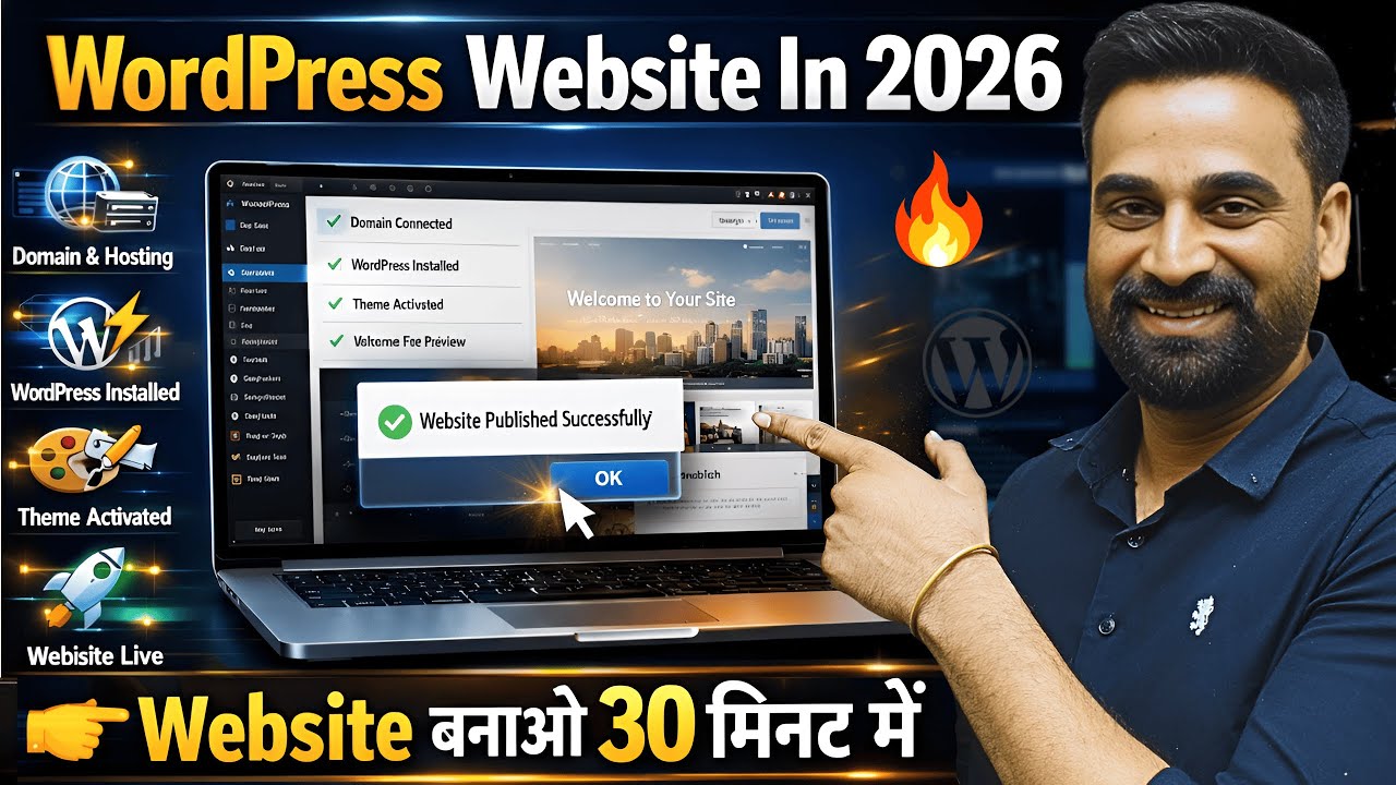 How To Make A WordPress Website || Full Tutorial Hindi 2026