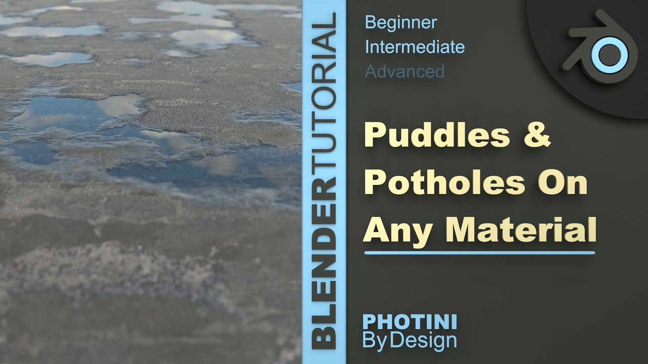 Procedural Potholes And Puddles Material - Blender Tutorial
