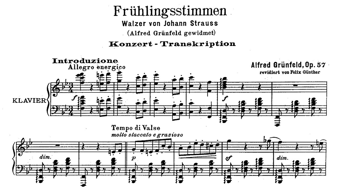 J Strauss II / Alfred Gr&uuml;nfeld: Fr&uuml;hlingsstimmen Op.410 (Voice of Spring) - Hans Kann, 1971 - MHS