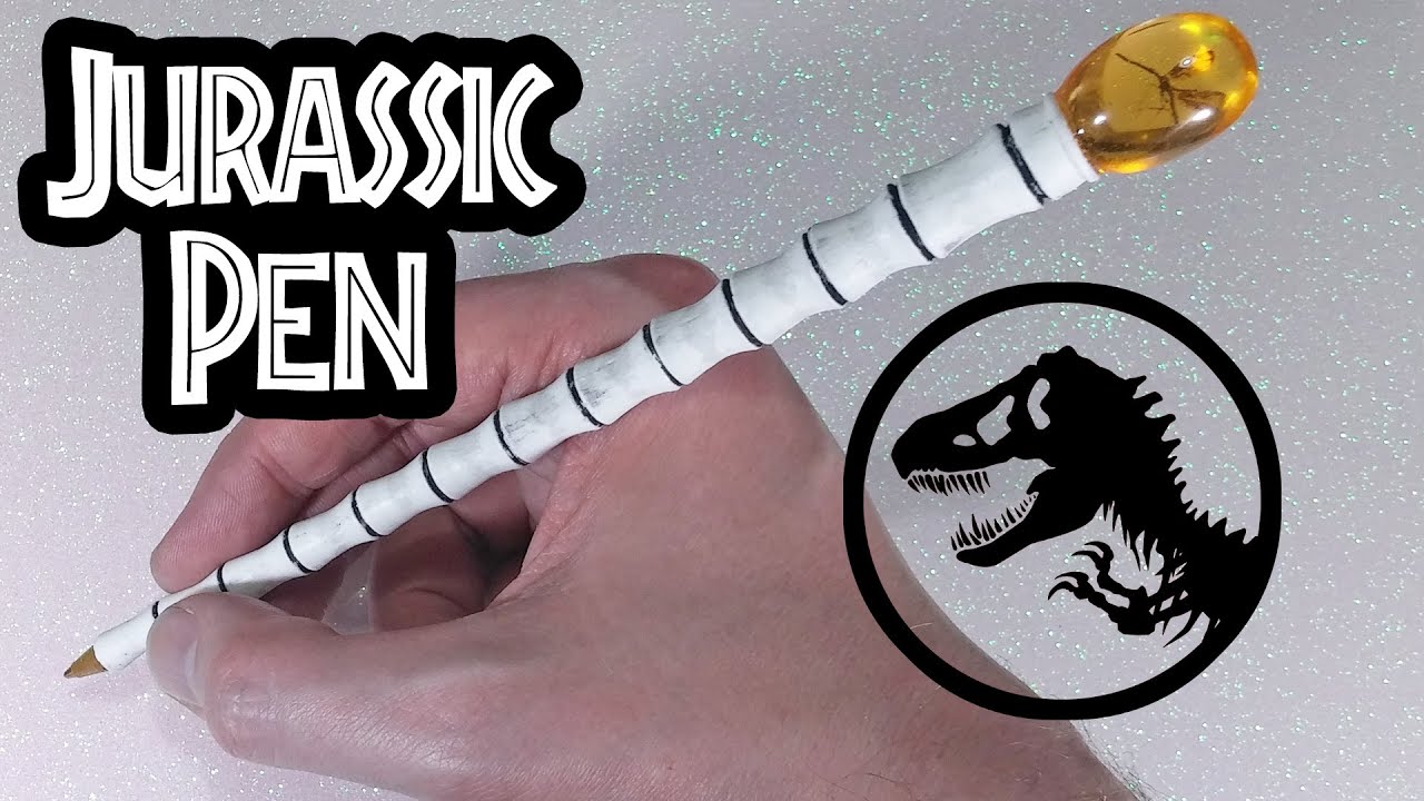 Making a Jurassic Park Pen - John Hammond Mini Cane Replica 3D Print - Mosquito in Amber Epoxy Resin