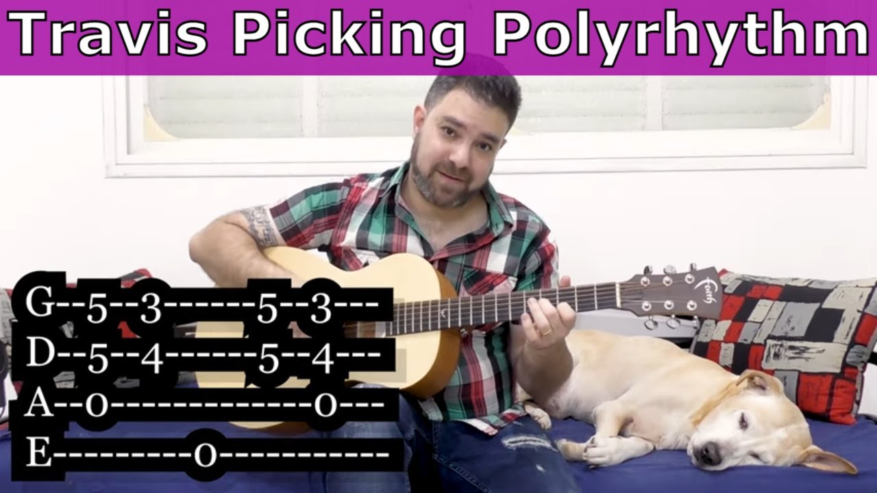 Another Polyrhythmic Travis Picking Riff (Let's See You Play It) - Guitar Lesson