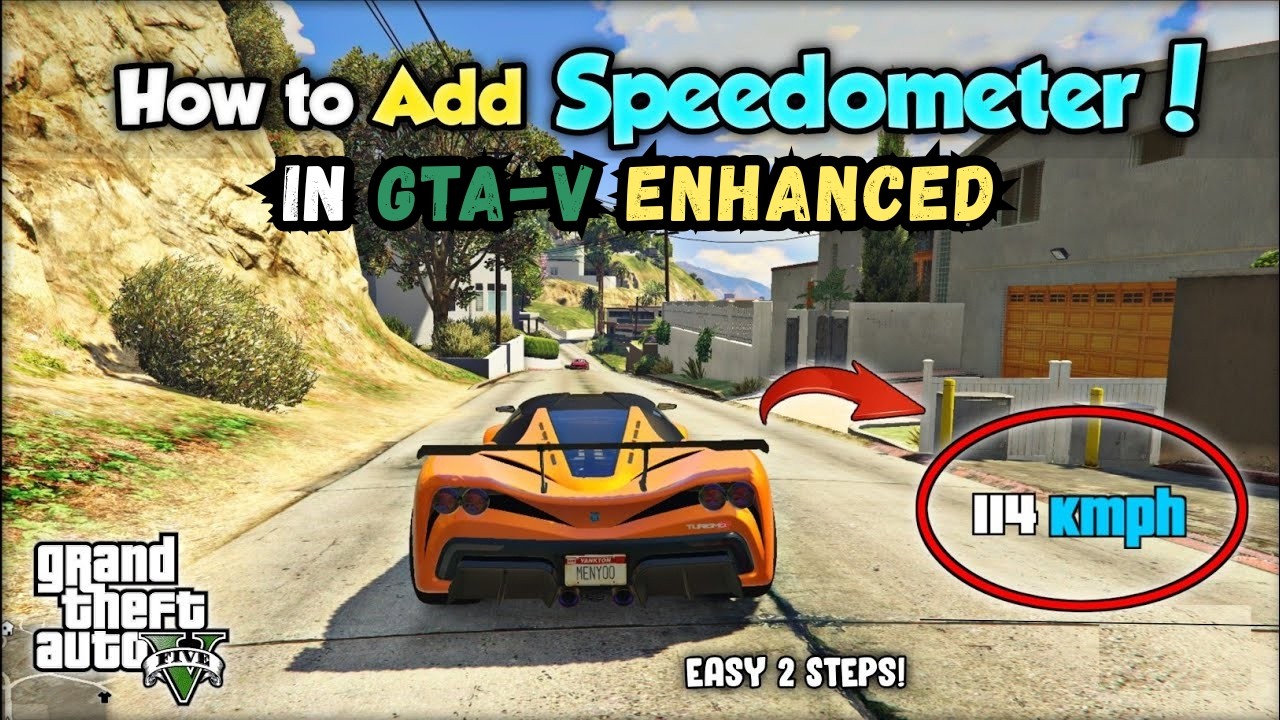 How to Enable Speedometer in GTA 5 , GTA-V enhanced version . GTA-V menyoo installtion in just 5 min